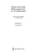 Frauen in der Stadt: Selbstzeugnisse des 16. - 18. Jahrhunderts. Heidelberg, 17. - 19. November 2000