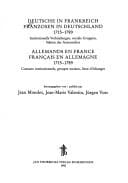 Deutsche in Frankreich, Franzosen in Deutschland, 1715-1789
