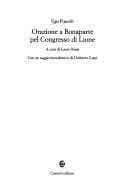 Orazione a Bonaparte pel Congresso di Lione