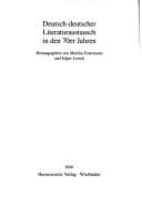 Deutsch-deutscher Literaturaustausch in den 70er Jahren