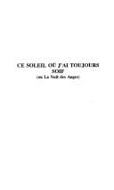 Ce soleil où j'ai toujours soif