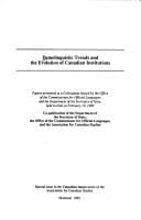 Demolinguistic trends and the evolution of Canadian institutions