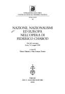 Nazione, nazionalismi ed Europa nell'opera di Federico Chabod