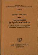 Der Subjuntivo im Spanischen Mexicos