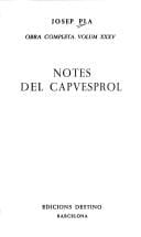 Notes del capvesprol