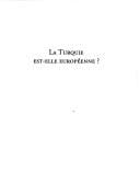 La Turquie est-elle européenne?