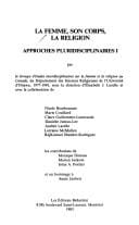 La Femme, son corps, la religion