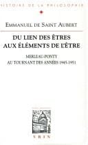 Du lien des êtres aux éléments de l'être