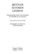 Metzler Autoren Lexikon