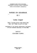 Papers on grammar