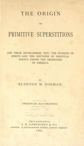 The origin of primitive superstitions