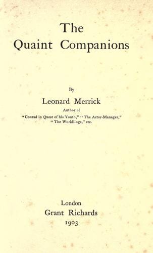 The quaint companions