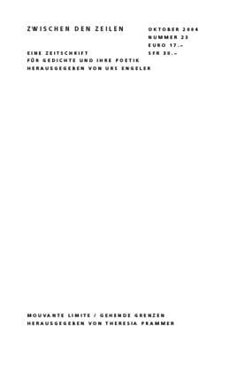 Zwischen den Zeilen /Gehende Grenzen