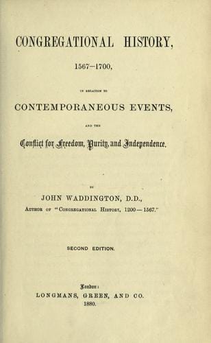 Congregational history, 1700-1800