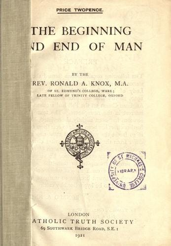 The beginning and end of man