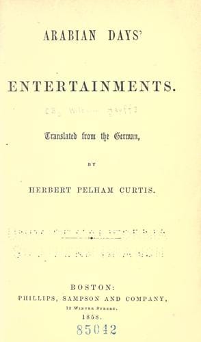 Arabian Days' Entertainments
