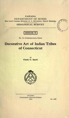 Decorative art of Indian tribes of Connecticut