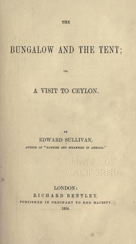 The bungalow and the tent; or, a visit to Ceylon