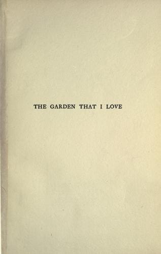 The garden that I love