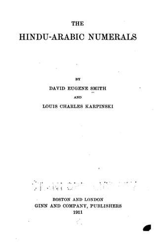 The Hindu-Arabic numerals