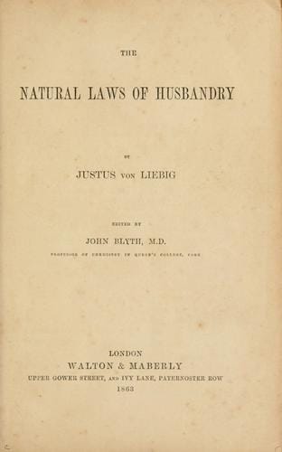 The natural laws of husbandry