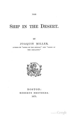 The  ship in the desert