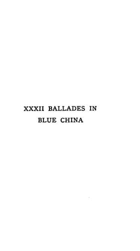 32 ballades in blue china
