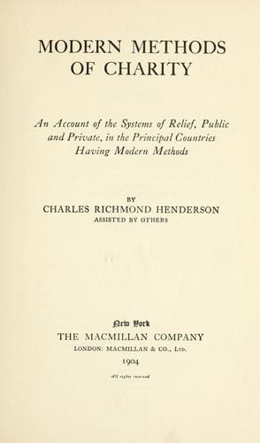 Modern methods of charity