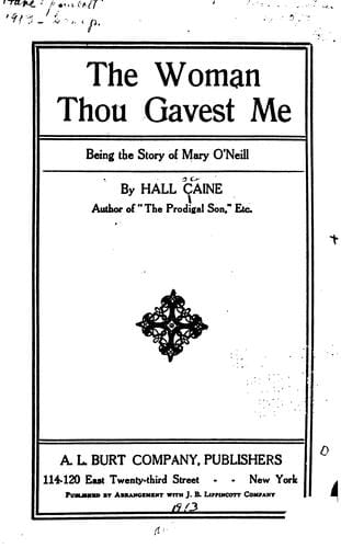 The woman thou gavest me