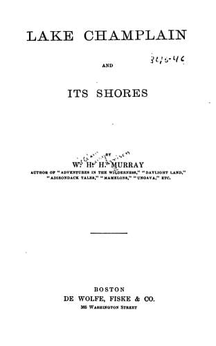 Lake Champlain and its shores