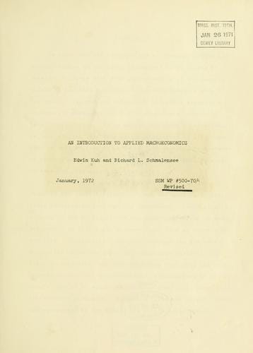 An introduction to applied macroeconomics