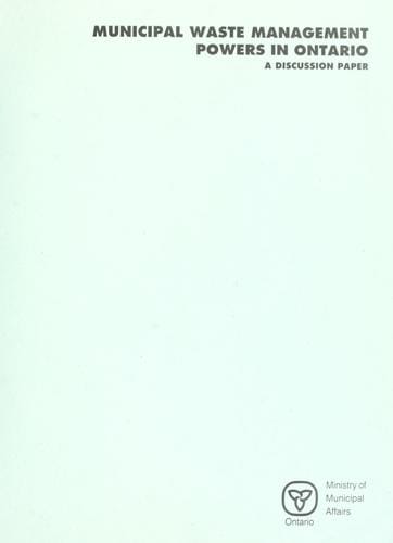 Municipal waste management powers in Ontario