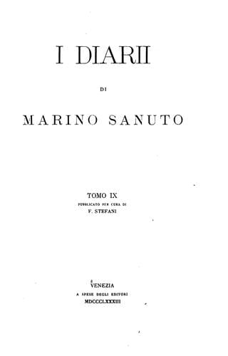 I diarii di Marino Sanuto