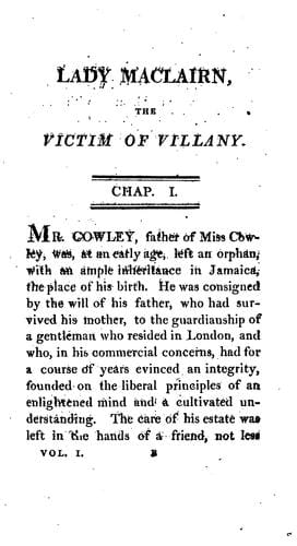 Lady Maclairn, the victim of villany