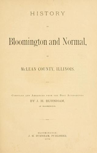 History of Bloomington and Normal