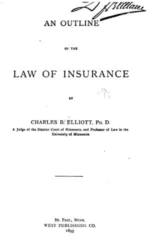 An Outline of the Law of Insurance