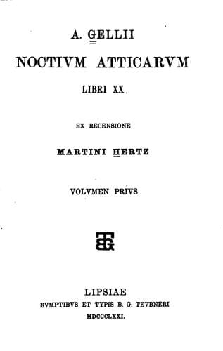 A. Gellii Noctivm atticarvm libri XX