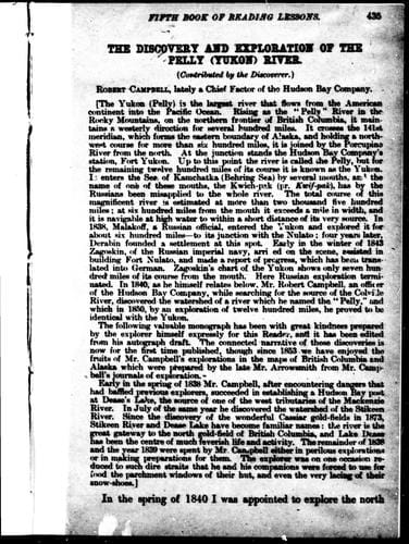 The discovery and exploration of the Pelly (Yukon) River