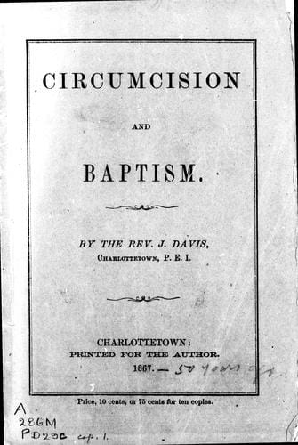 Circumcision and baptism