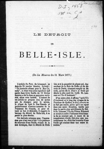 Le détroit de Belle-Isle