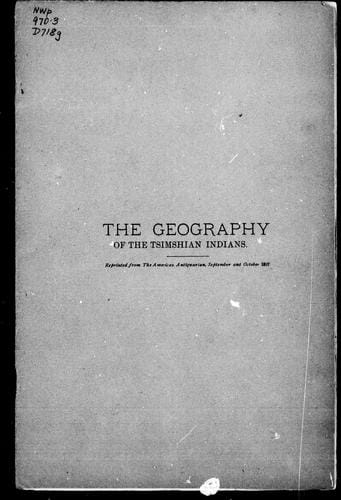 The geography of the Tsimshian Indians