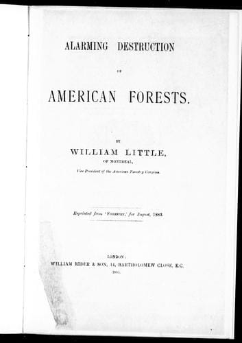 Alarming destruction of American forests