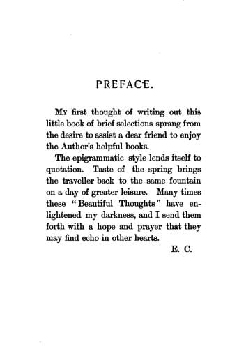 "Beautiful thoughts"