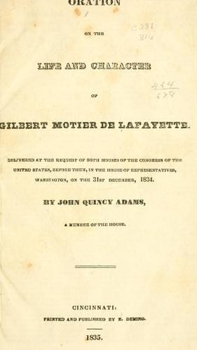 Oration on the life and character of Gilbert Motier de Lafayette