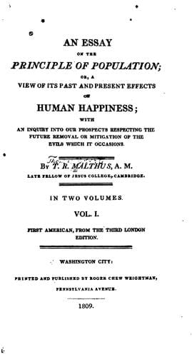 An essay on the principle of population