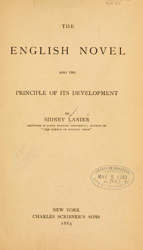 The English novel and the principle of its development