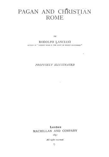 Pagan and Christian Rome