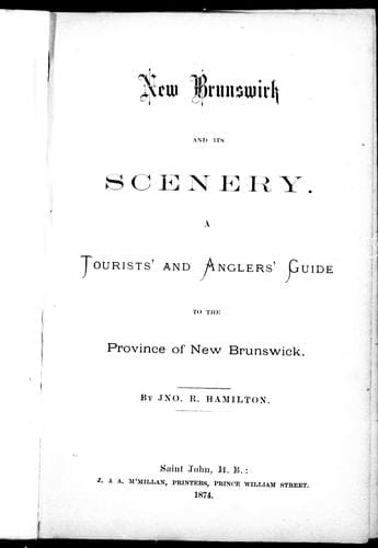 New Brunswick and its scenery