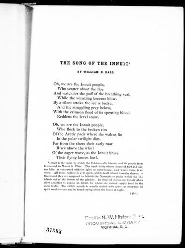 The song of the Innuit