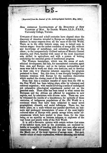 Some American illustrations of the evolution of new varieties of man